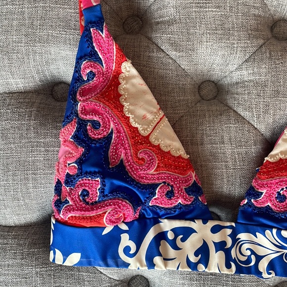 Triangle Bikini Top Embroidered S - Picture 9 of 9